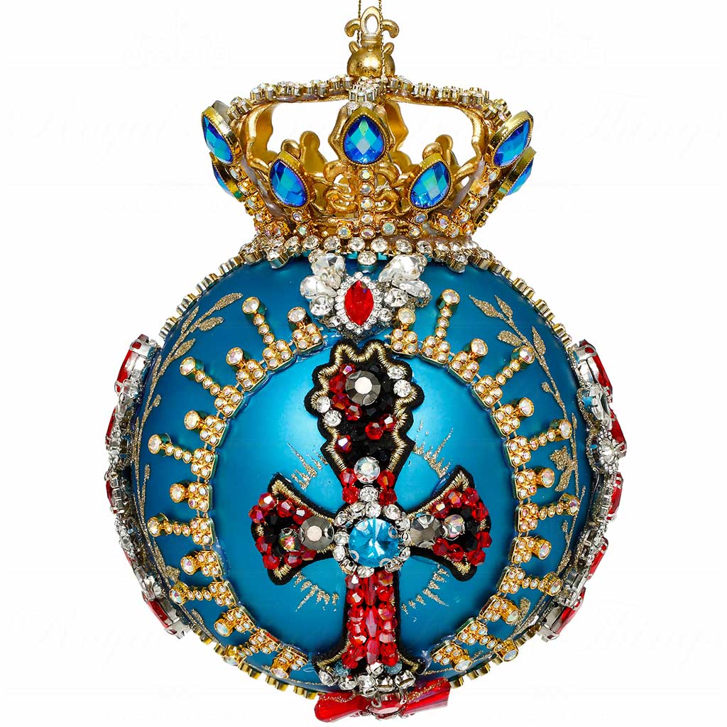 MR 36 61416 mark roberts christmas balls crown jewels ball ornament teal gold red Mr 36 61416 Mark Roberts Christmas Balls Crown Jewels Ball Ornament Teal Gold Red